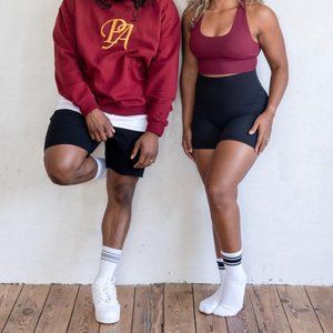 Ptula Striped Crew Socks - Black, Small/Medium